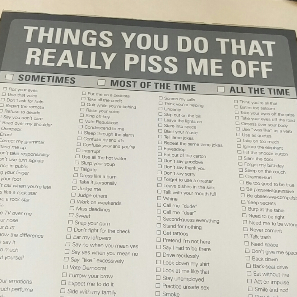 3/$20 Funny pad for anger management